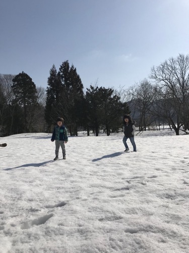 残雪の雪わたり