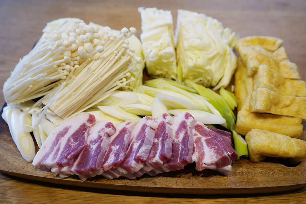 塩豚鍋の材料